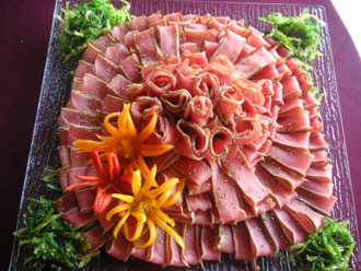 Seared Tuna Display