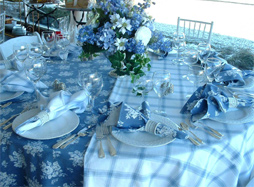 Table Settings on display at Elegant Eating showroom.